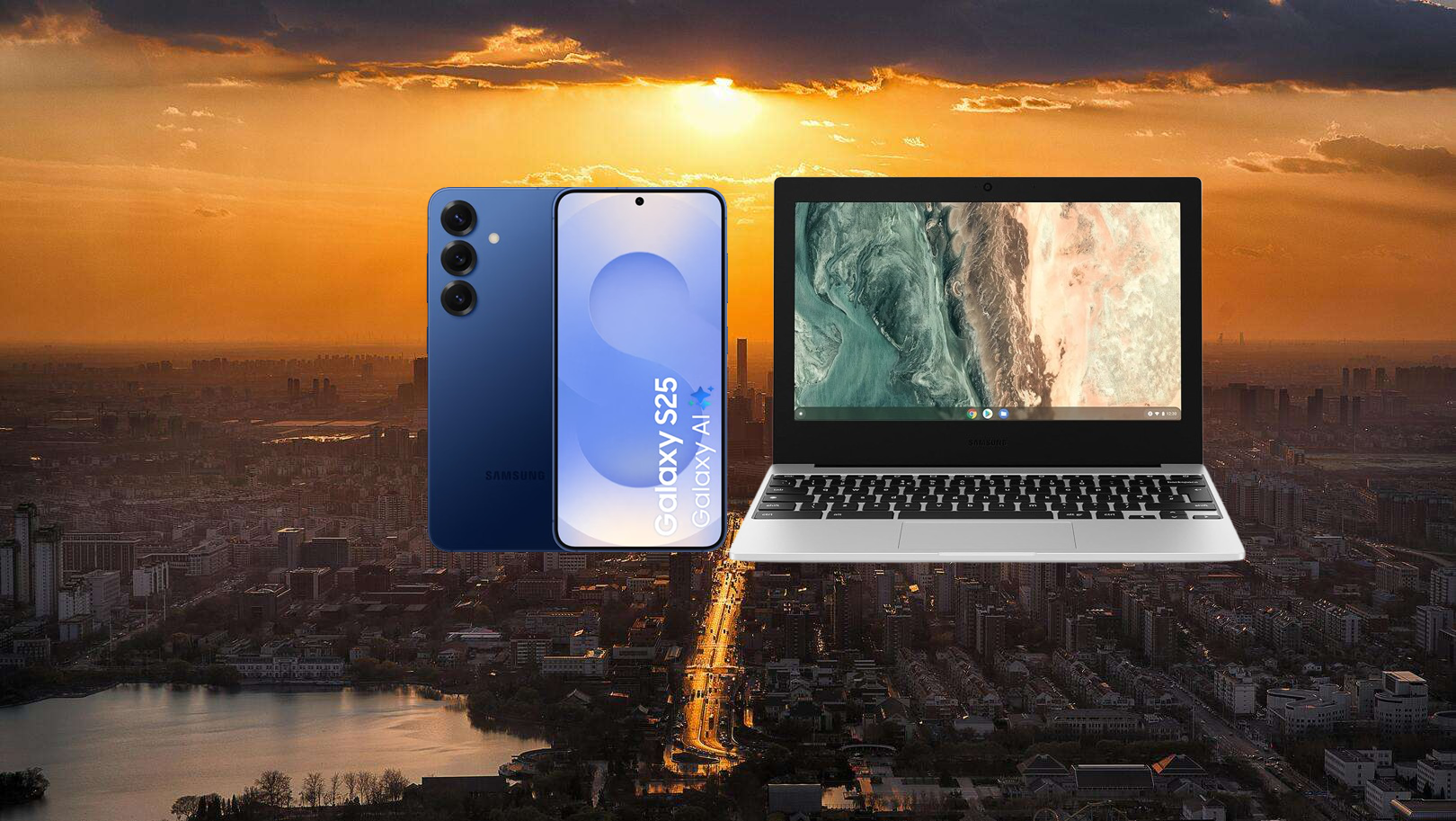 Samsung S25 met gratis Chromebook Go t.w.v. €279,-