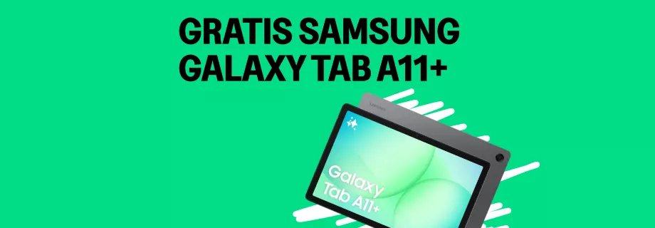 Gratis Samsung Galaxy Tab A11+ cadeau bij Budget Thuis internet en tv