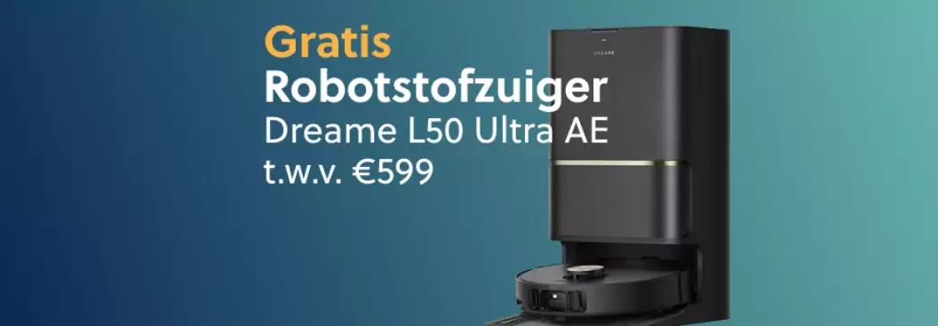 Gratis Dreame L50 Ultra AE robotstofzuiger t.w.v. 599 euro cadeau bij Ziggo internet en tv via MeerVoordeel