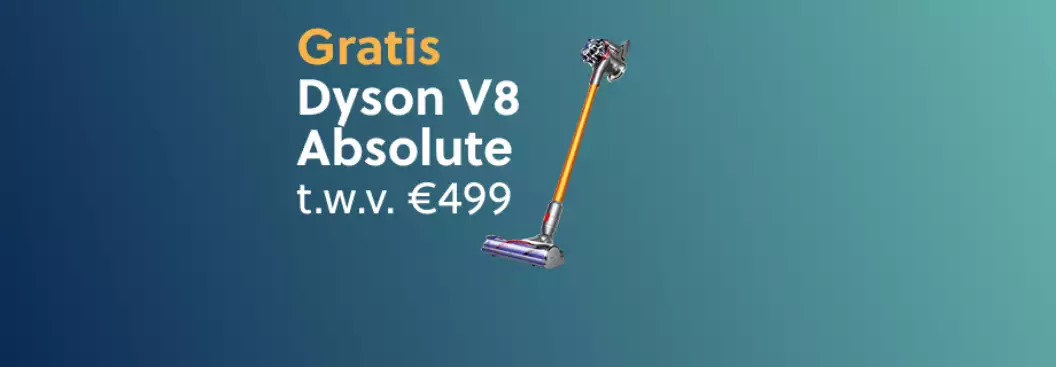 Gratis Dyson V8 Absolute t.w.v. 499 euro cadeau bij Ziggo internet en tv via MeerVoordeel