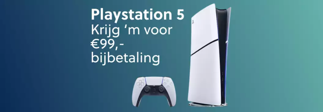 PlayStation 5 Slim Digital voor 99 euro bijbetaling bij Ziggo internet en tv via MeerVoordeel