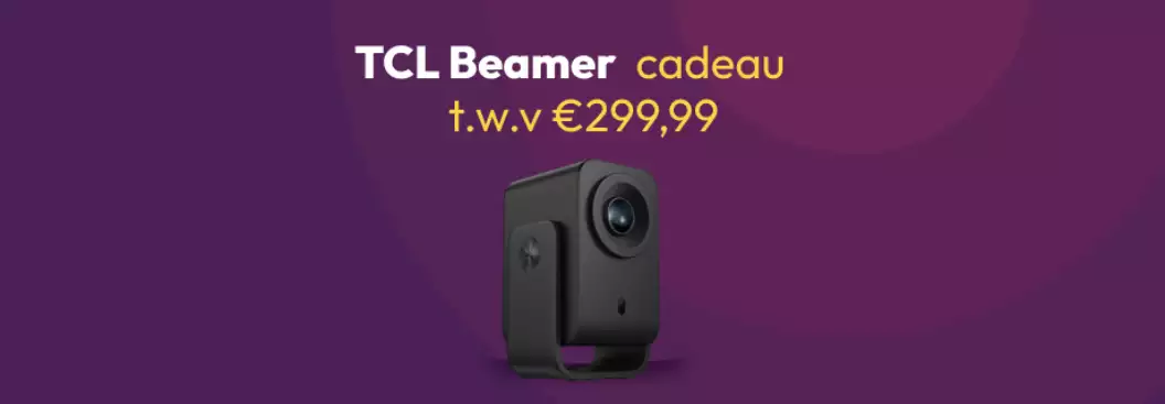 Gratis TCL beamer t.w.v. 299,99 euro cadeau bij Youfone internet thuis