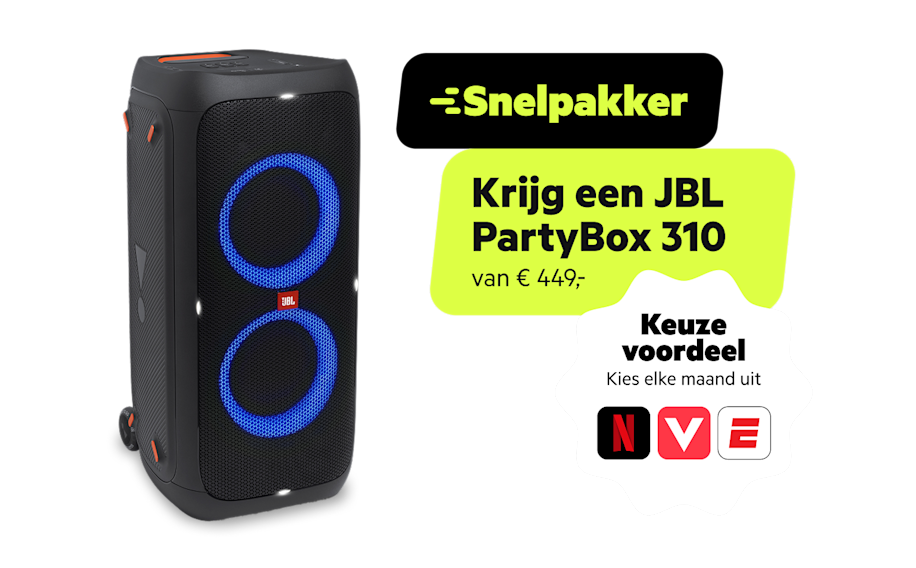 JBL PartyBox 310 speaker t.w.v. 449 euro cadeau bij een KPN internetabonnement